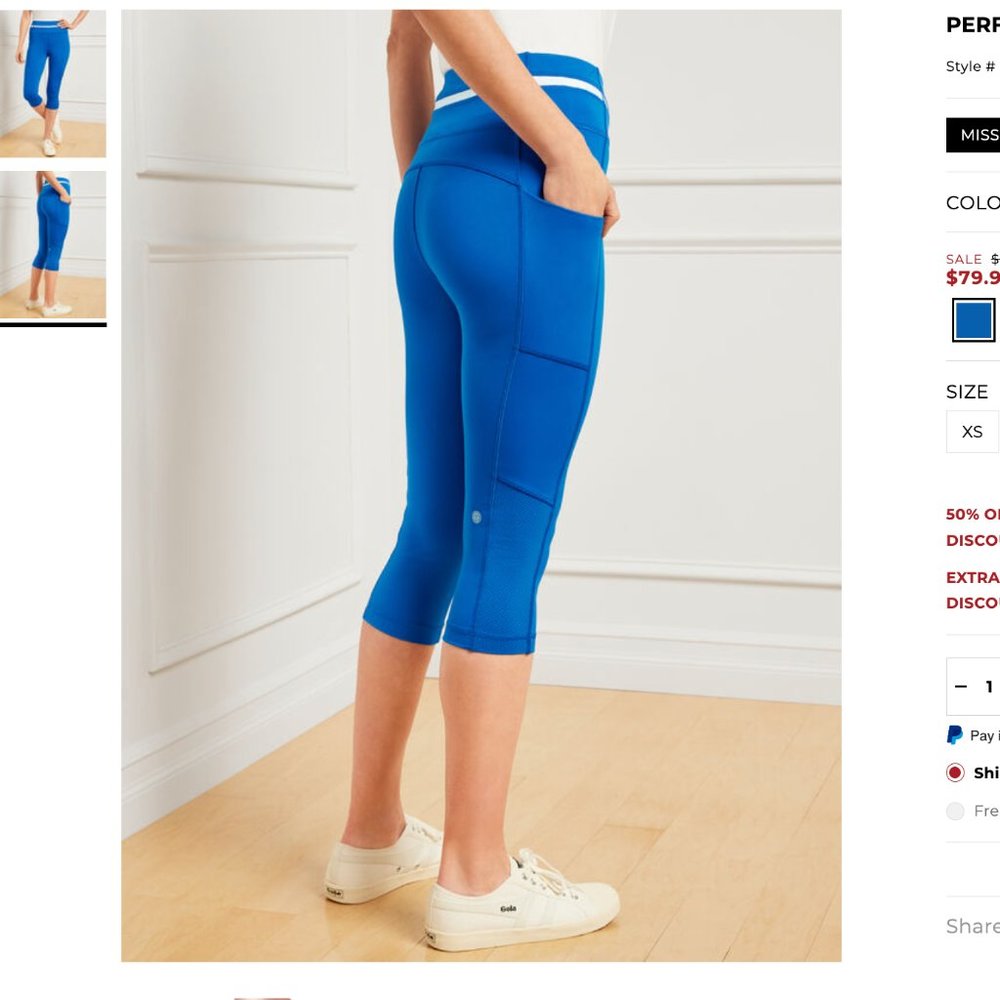 NWT T BY TALBOTS activewear leggings - Picture 2 of 2